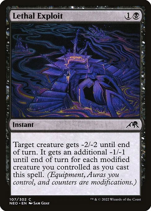Lethal Exploit, carta Magic di tipo Instant illustrata da Sam Guay