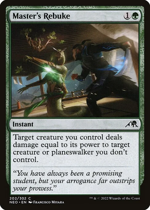 Master's Rebuke, carta Magic di tipo Instant illustrata da Francisco Miyara