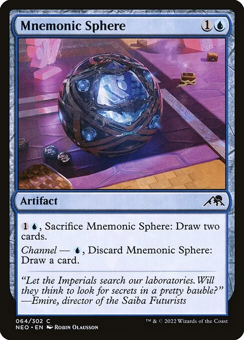 Mnemonic Sphere, carta Magic di tipo Artifact illustrata da Robin Olausson
