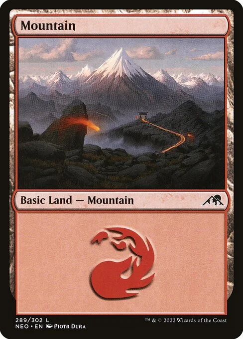 Mountain, carta Magic di tipo Basic Land — Mountain illustrata da Piotr Dura