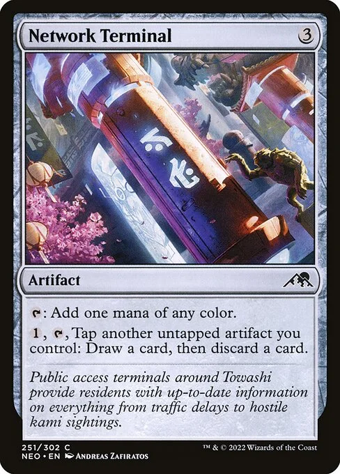 Network Terminal, carta Magic di tipo Artifact illustrata da Andreas Zafiratos