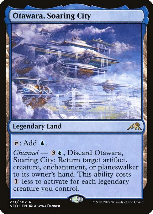 Otawara, Soaring City, carta Magic di tipo Legendary Land illustrata da Alayna Danner