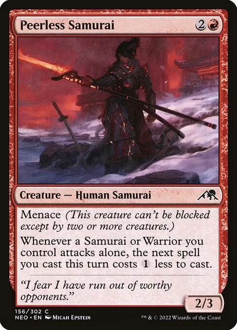 Peerless Samurai, carta Magic di tipo Creature — Human Samurai illustrata da Micah Epstein