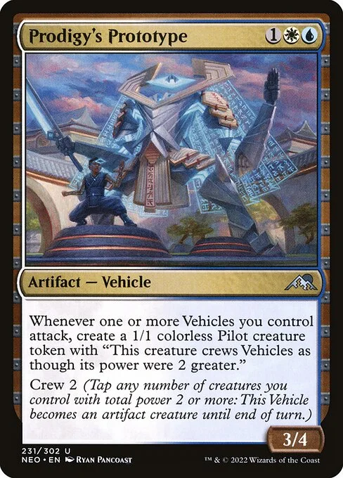 Prodigy's Prototype, carta Magic di tipo Artifact — Vehicle illustrata da Ryan Pancoast