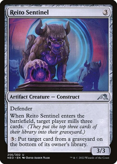 Reito Sentinel, carta Magic di tipo Artifact Creature — Construct illustrata da David Auden Nash