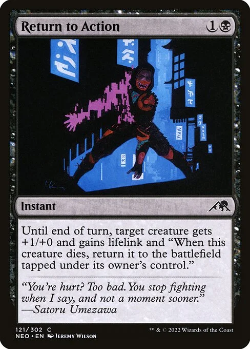 Return to Action, carta Magic di tipo Instant illustrata da Jeremy Wilson