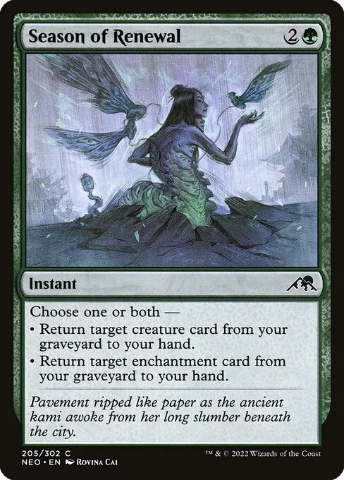 Season of Renewal, carta Magic di tipo Instant illustrata da Rovina Cai