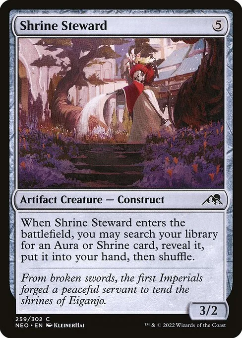 Shrine Steward, carta Magic di tipo Artifact Creature — Construct illustrata da kleinerHai