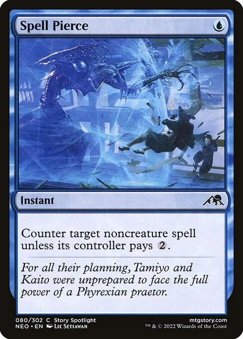 Spell Pierce, carta Magic di tipo Instant illustrata da Lie Setiawan
