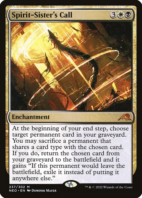 Spirit-Sister's Call, carta Magic di tipo Enchantment illustrata da Dominik Mayer