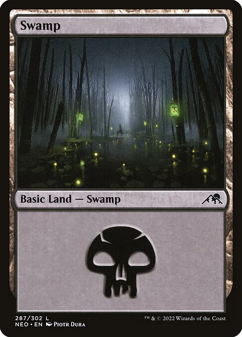 Swamp, carta Magic di tipo Basic Land — Swamp illustrata da Piotr Dura