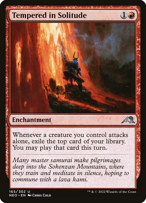 Tempered in Solitude, carta Magic di tipo Enchantment illustrata da Chris Cold