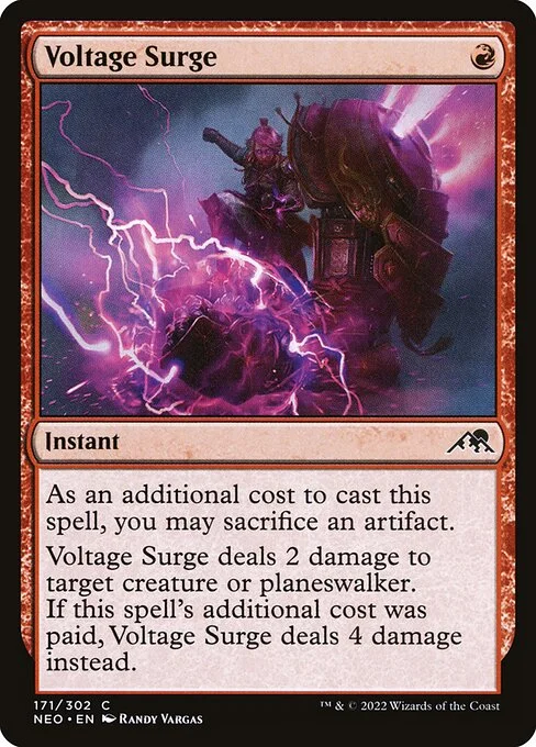 Voltage Surge, carta Magic di tipo Instant illustrata da Randy Vargas