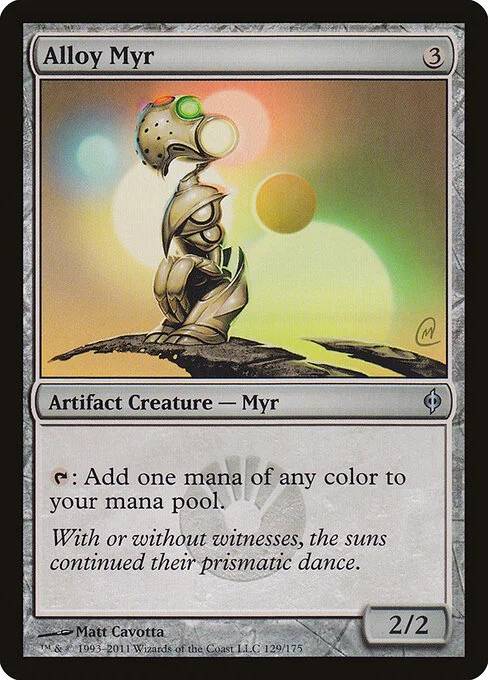 Alloy Myr, carta Magic di tipo Artifact Creature — Myr illustrata da Matt Cavotta