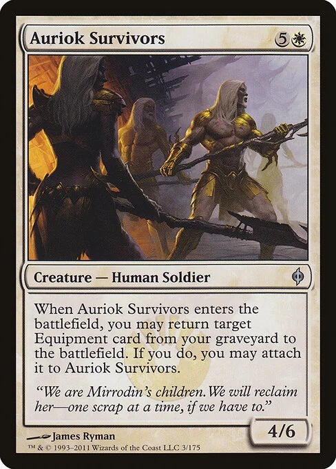 Auriok Survivors, carta Magic di tipo Creature — Human Soldier illustrata da James Ryman