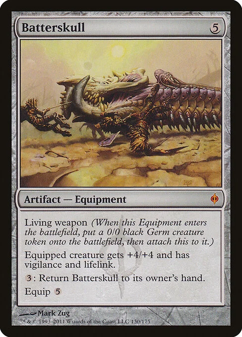 Batterskull, carta Magic di tipo Artifact — Equipment illustrata da Mark Zug