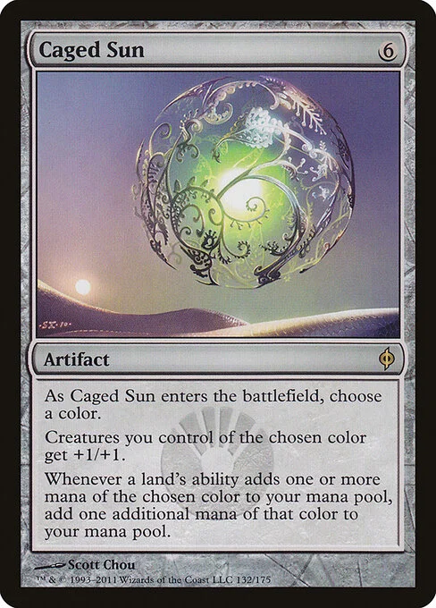 Caged Sun, carta Magic di tipo Artifact illustrata da Scott Chou