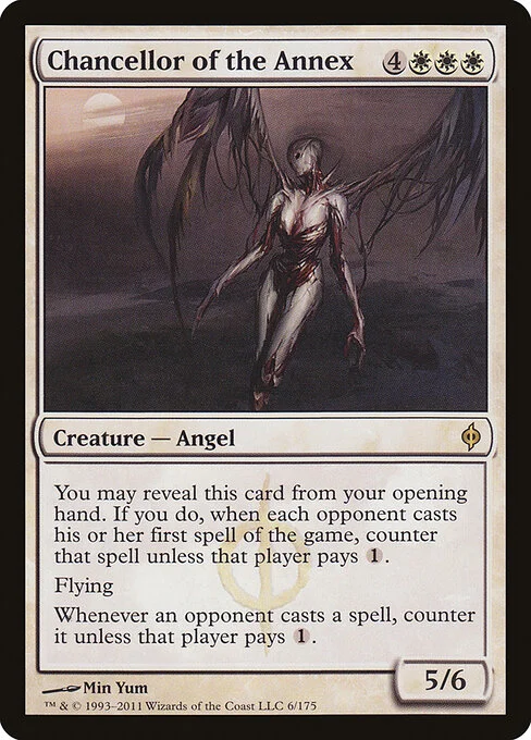 Chancellor of the Annex, carta Magic di tipo Creature — Phyrexian Angel illustrata da Min Yum