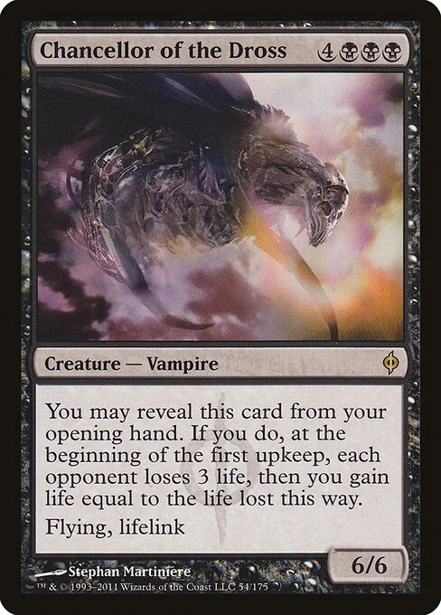 Chancellor of the Dross, carta Magic di tipo Creature — Phyrexian Vampire illustrata da Stephan Martiniere