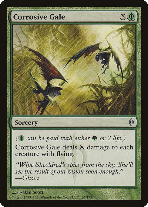 Corrosive Gale, carta Magic di tipo Sorcery illustrata da Dan Murayama Scott