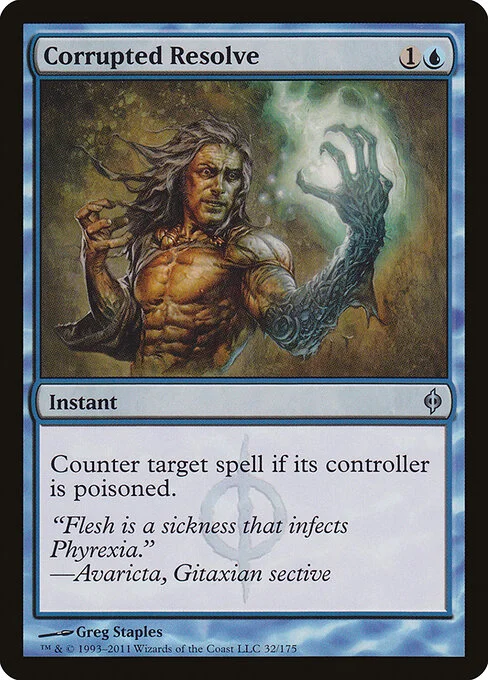 Corrupted Resolve, carta Magic di tipo Instant illustrata da Greg Staples