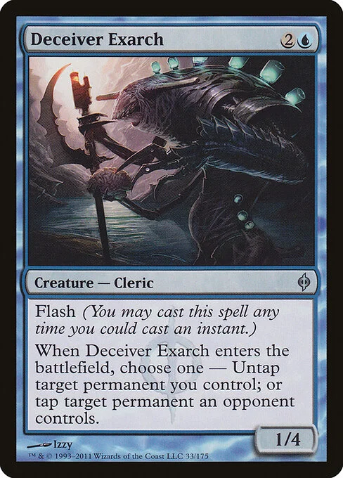 Deceiver Exarch, carta Magic di tipo Creature — Phyrexian Cleric illustrata da Izzy