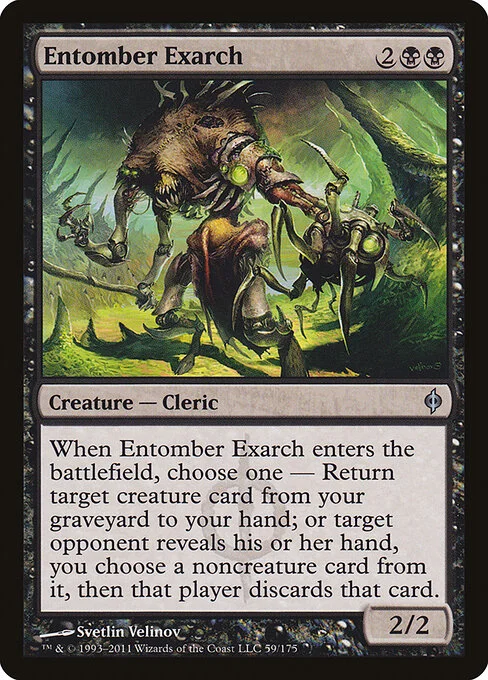 Entomber Exarch, carta Magic di tipo Creature — Phyrexian Cleric illustrata da Svetlin Velinov