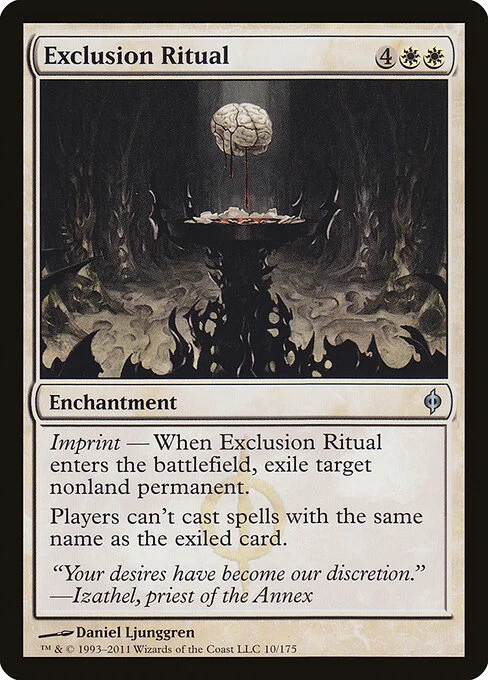 Exclusion Ritual, carta Magic di tipo Enchantment illustrata da Daniel Ljunggren
