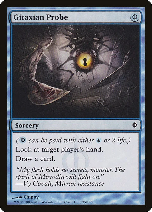 Gitaxian Probe, carta Magic di tipo Sorcery illustrata da Chippy