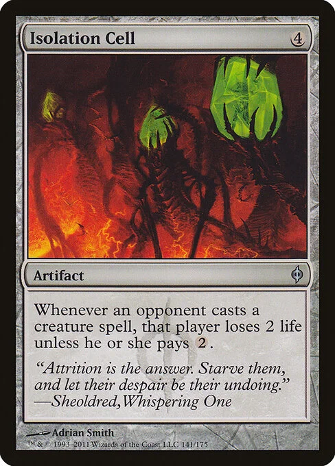 Isolation Cell, carta Magic di tipo Artifact illustrata da Adrian Smith
