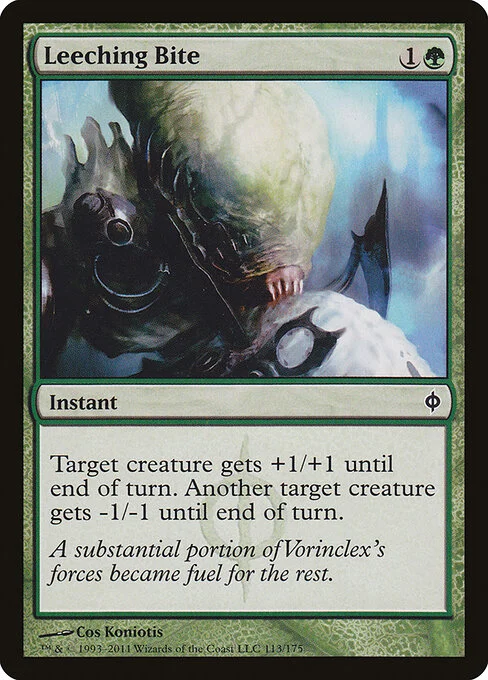 Leeching Bite, carta Magic di tipo Instant illustrata da Cos Koniotis