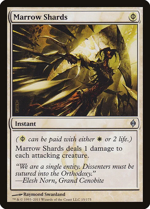 Marrow Shards, carta Magic di tipo Instant illustrata da Raymond Swanland