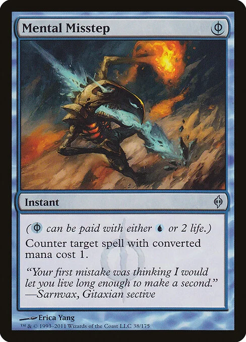 Mental Misstep, carta Magic di tipo Instant illustrata da Erica Yang