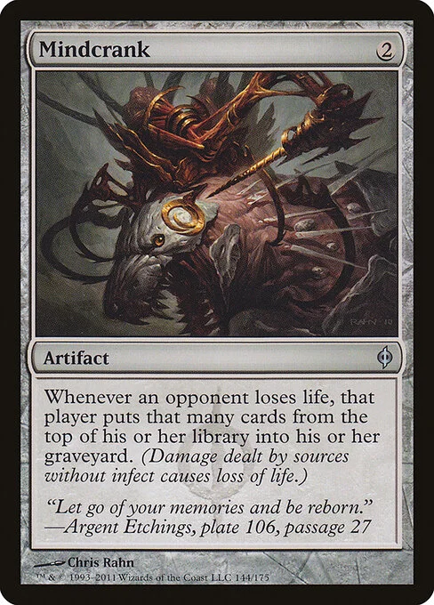 Mindcrank, carta Magic di tipo Artifact illustrata da Chris Rahn