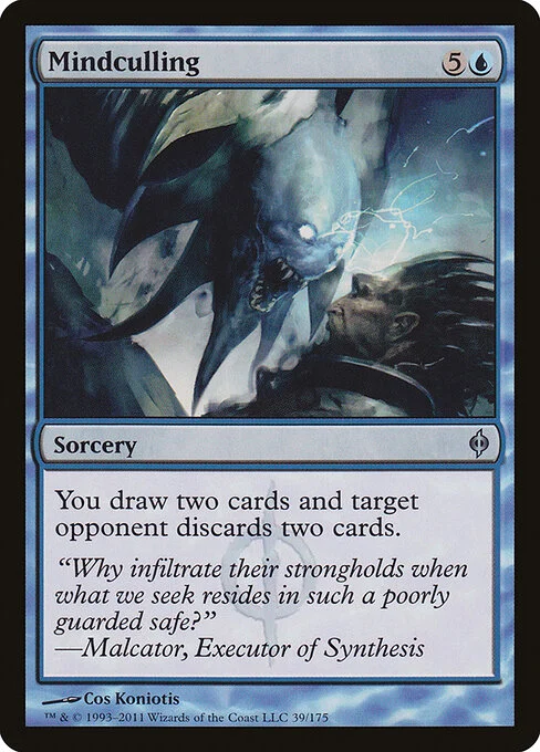 Mindculling, carta Magic di tipo Sorcery illustrata da Cos Koniotis