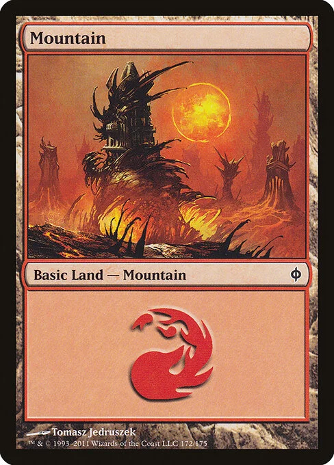 Mountain, carta Magic di tipo Basic Land — Mountain illustrata da Tomasz Jedruszek