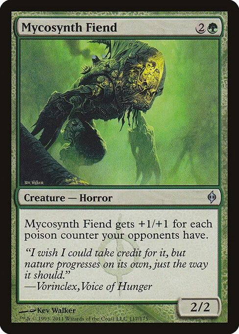 Mycosynth Fiend, carta Magic di tipo Creature — Phyrexian Horror illustrata da Kev Walker