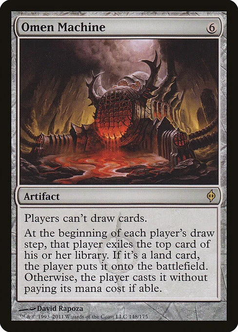 Omen Machine, carta Magic di tipo Artifact illustrata da David Rapoza
