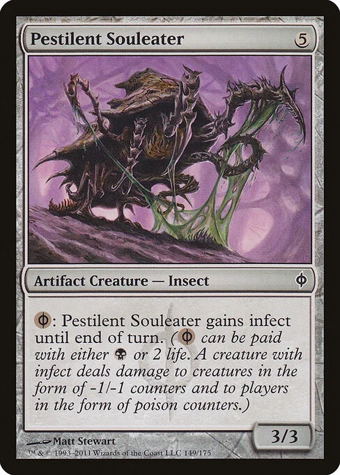 Pestilent Souleater, carta Magic di tipo Artifact Creature — Phyrexian Insect illustrata da Matt Stewart