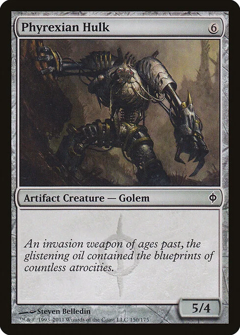 Phyrexian Hulk, carta Magic di tipo Artifact Creature — Phyrexian Golem illustrata da Steven Belledin