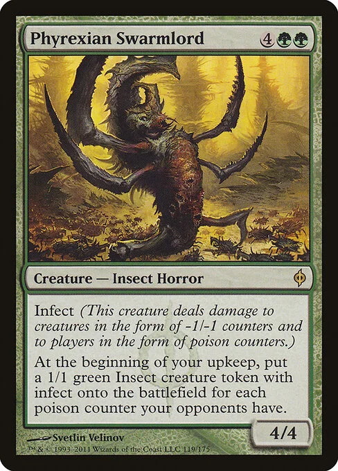 Phyrexian Swarmlord, carta Magic di tipo Creature — Phyrexian Insect Horror illustrata da Svetlin Velinov