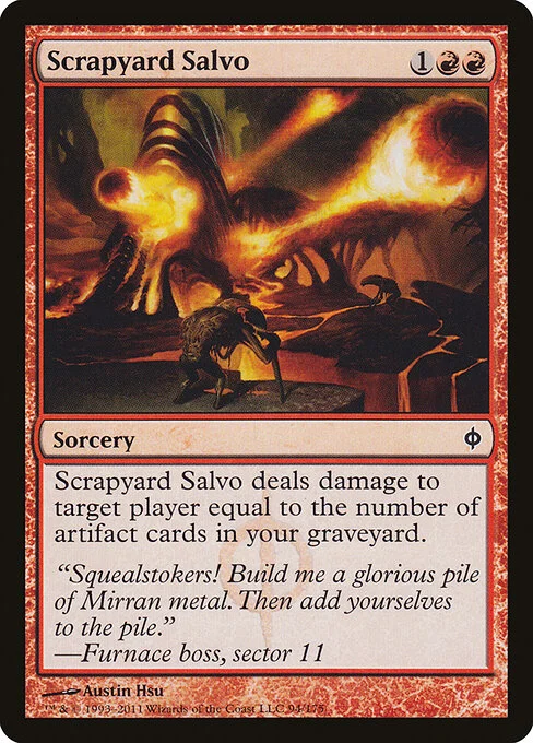 Scrapyard Salvo, carta Magic di tipo Sorcery illustrata da Austin Hsu
