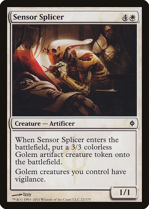 Sensor Splicer, carta Magic di tipo Creature — Phyrexian Artificer illustrata da Izzy
