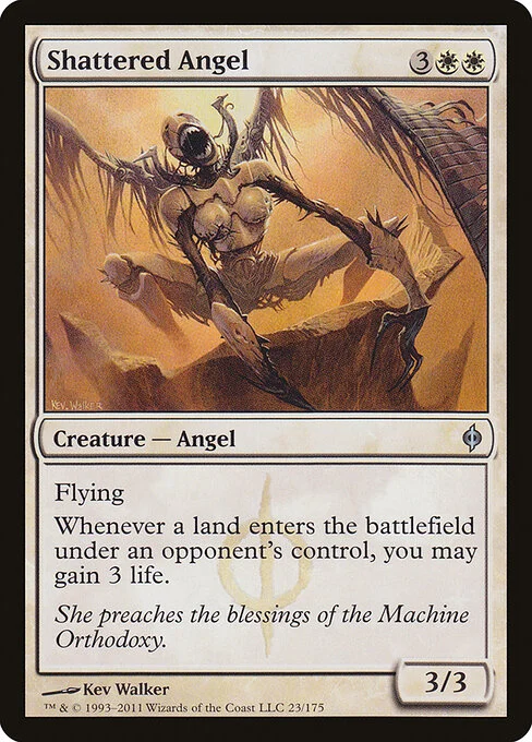 Shattered Angel, carta Magic di tipo Creature — Phyrexian Angel illustrata da Kev Walker