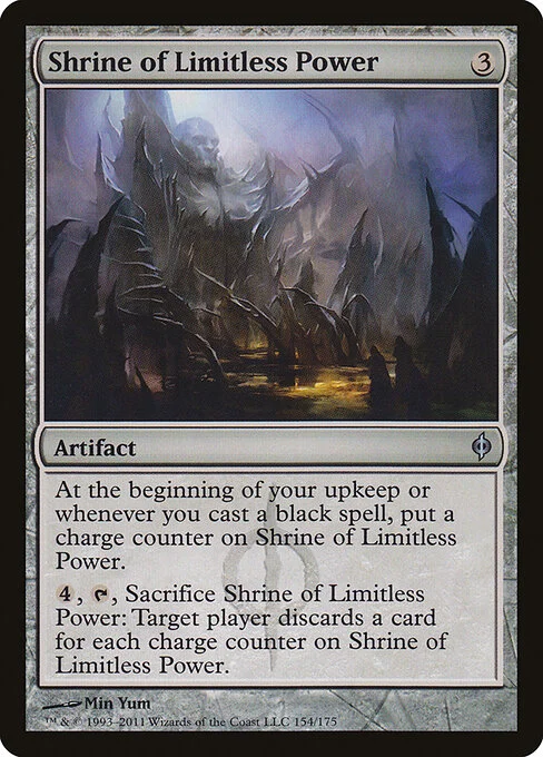 Shrine of Limitless Power, carta Magic di tipo Artifact illustrata da Min Yum