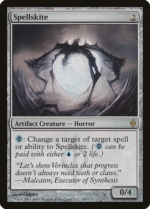 Spellskite, carta Magic di tipo Artifact Creature — Phyrexian Horror illustrata da Chippy