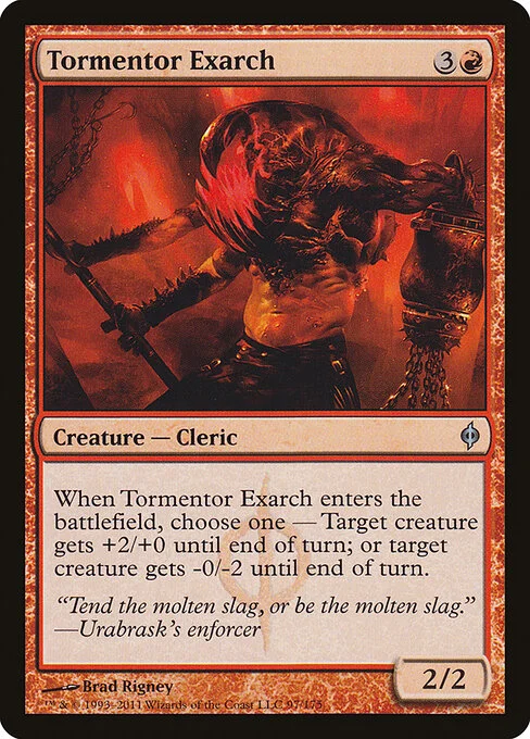 Tormentor Exarch, carta Magic di tipo Creature — Phyrexian Cleric illustrata da Brad Rigney