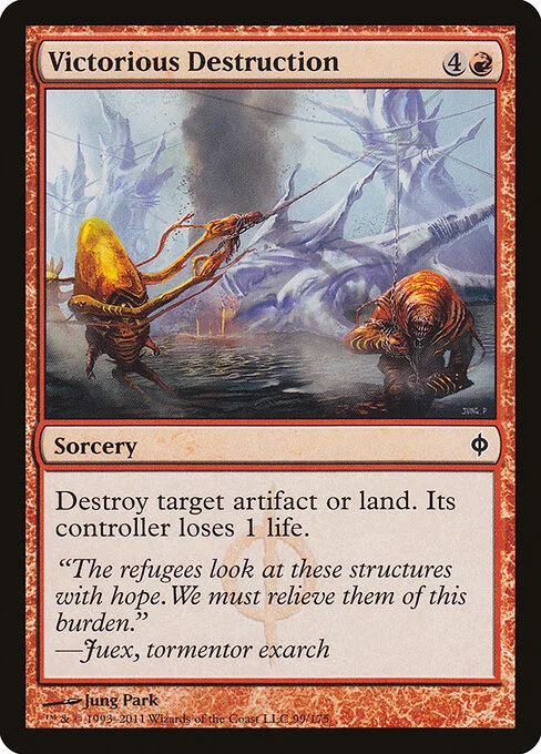 Victorious Destruction, carta Magic di tipo Sorcery illustrata da Jung Park