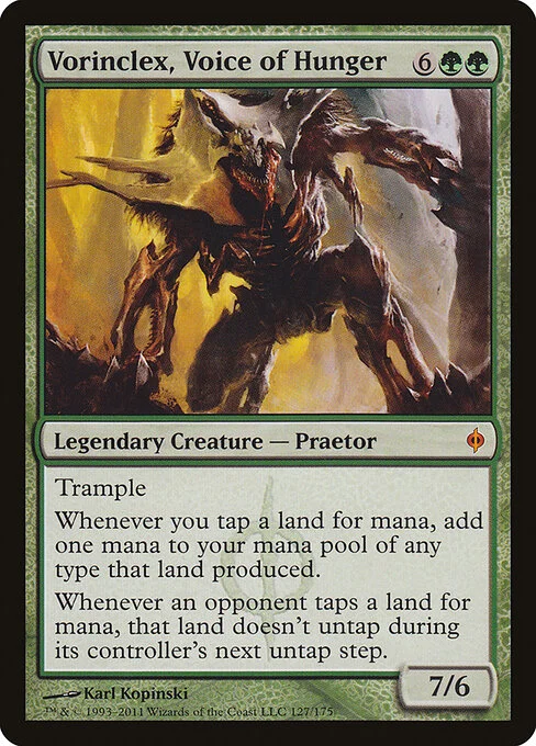 Vorinclex, Voice of Hunger, carta Magic di tipo Legendary Creature — Phyrexian Praetor illustrata da Karl Kopinski