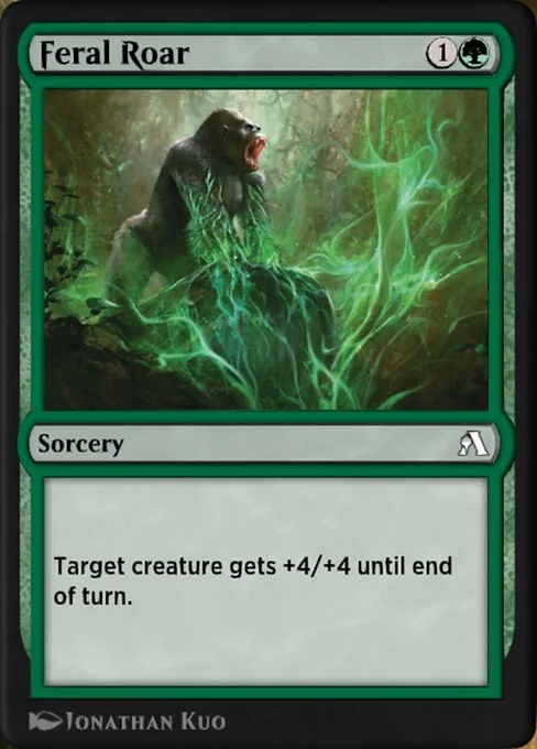 Feral Roar, carta Magic di tipo Sorcery illustrata da Jonathan Kuo